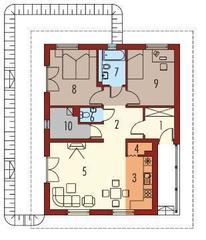 079 Laimona II projekt domu (parterowy)