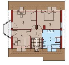 Projekt domu z poddaszem Olifėja 130