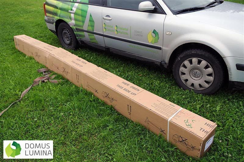 Markizę można z łatwością przewieźć na bagażniku dachowym osobowego auta.