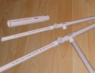 Rozgałęzienia uformowane za pomocą tr&oacute;jnika.