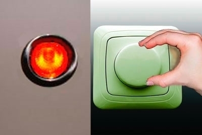 Za pomocą regulatora oświetlenia zmienia się intensywność oświetlenia.