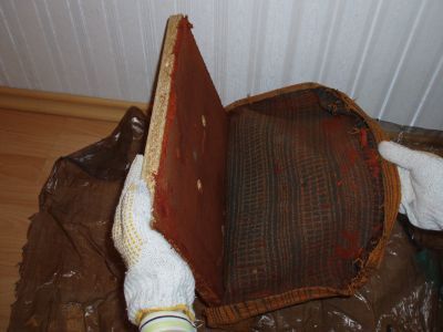 Pokruszona stara gąbka