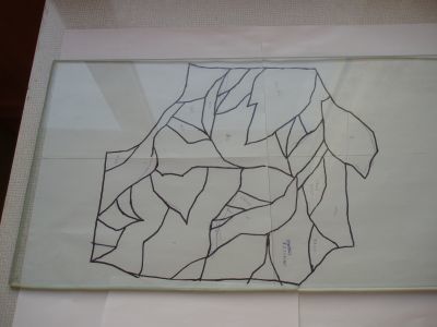 Tafla szkła na rysunku