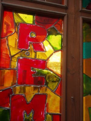 Witraż w starym mieście