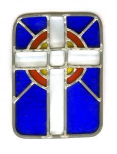 Witraż z konturem lakierowanym